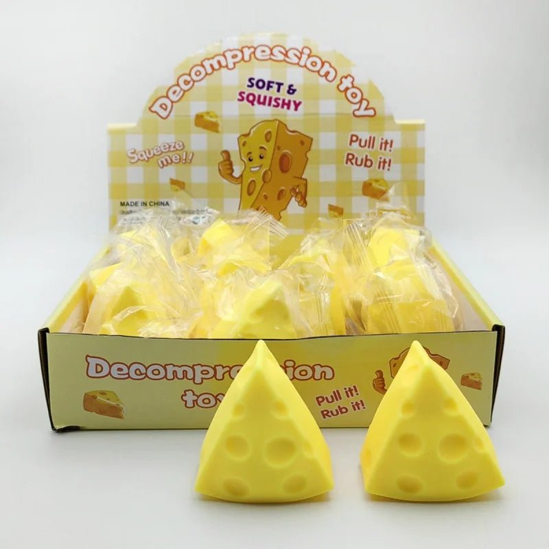 Cheese Squishy Stress Ball | Sensory Fidget Toy for Kids and Adults - Squishme