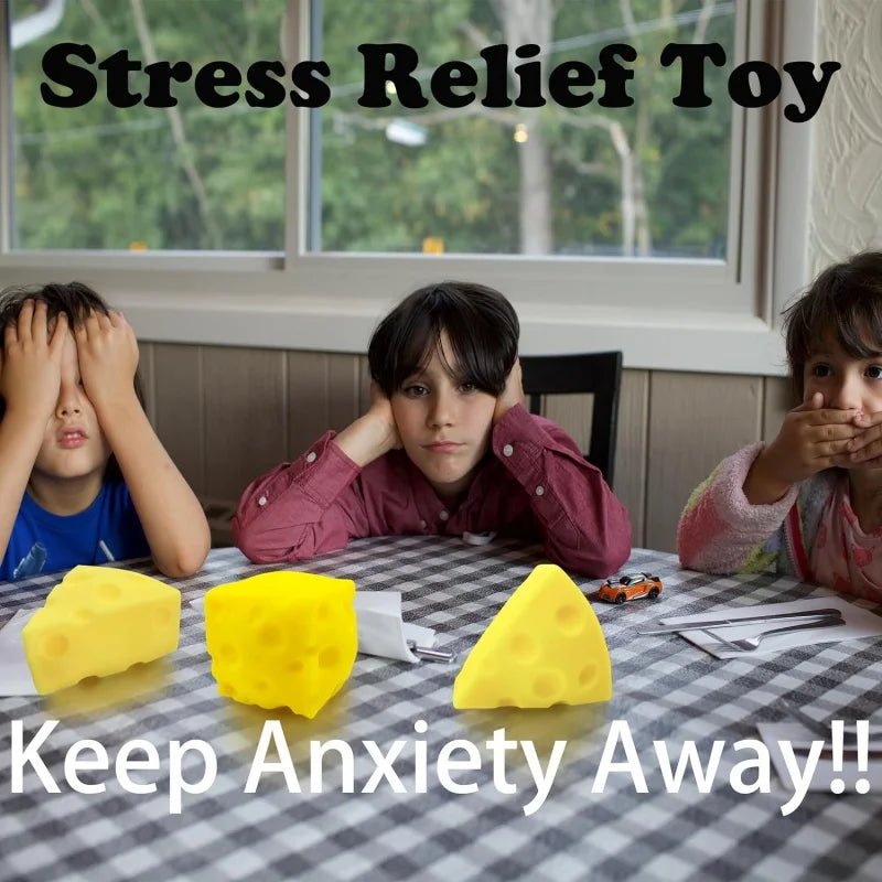 Cheese Squishy Stress Ball | Sensory Fidget Toy for Kids and Adults - Squishme