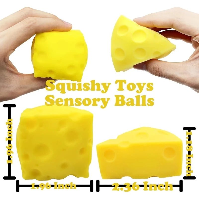 Cheese Squishy Stress Ball | Sensory Fidget Toy for Kids and Adults - Squishme