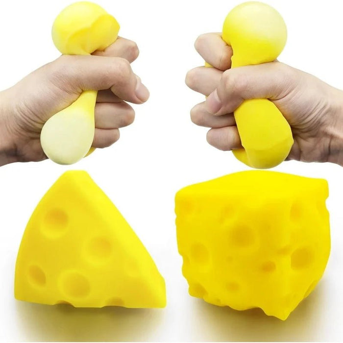 Cheese Squishy Stress Ball | Sensory Fidget Toy for Kids and Adults - Squishme