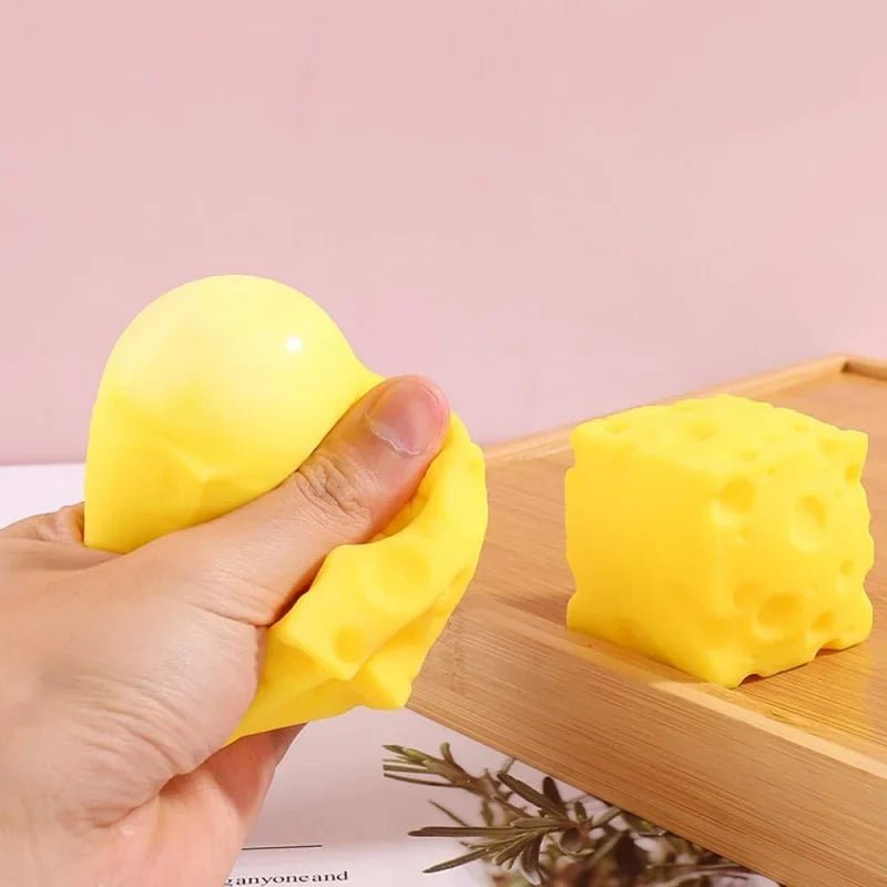Cheese Squishy Stress Ball | Sensory Fidget Toy for Kids and Adults - Squishme
