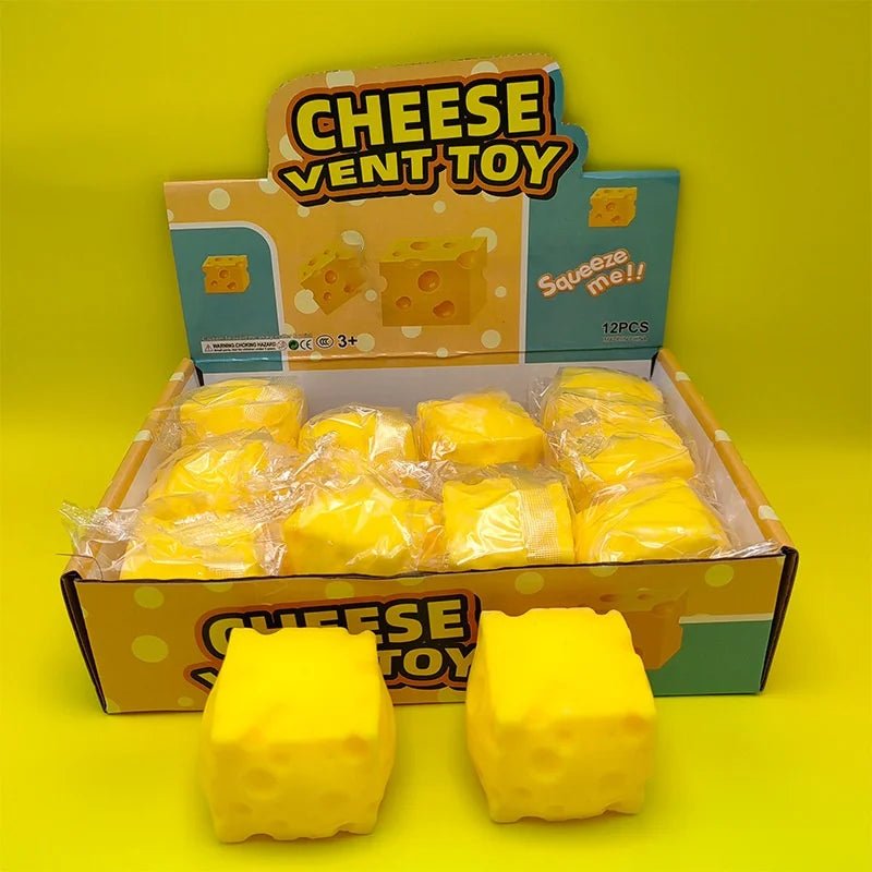 Cheese Squishy Stress Ball | Sensory Fidget Toy for Kids and Adults - Squishme