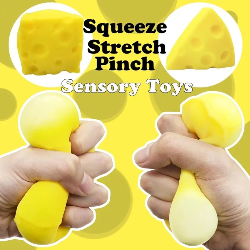 Cheese Squishy Stress Ball | Sensory Fidget Toy for Kids and Adults - Squishme