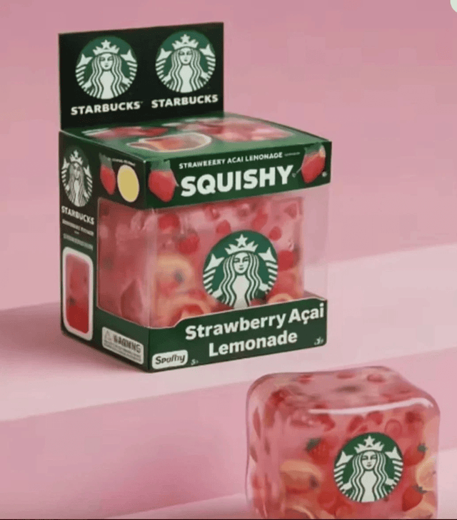 Strawberry Acai Lemonade Squishy Cube - Limited Drop - Squishme